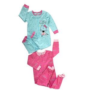 Gerber Baby Girls 2pk Zip-Front Sleep N’ Play Pink/Teal Size 6-9 Months.